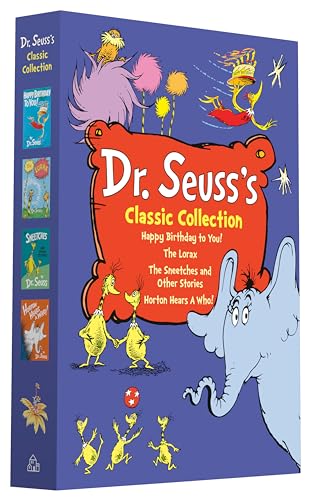 Stock image for Dr. Seuss's Classic 4-Book Boxed Set Collection: Happy Birthday to You!; Horton Hears a Who!; The Lorax; The Sneetches and Other Stories (Classic Seuss) for sale by Books Unplugged