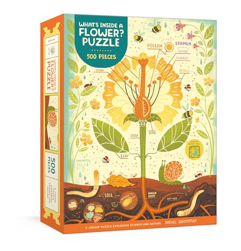 Imagen de archivo de Clarkson Potter What's Inside a Flower? Puzzle: Exploring Science and Nature 500-Piece Jigsaw Puzzle Jigsaw Puzzles for Adults and Jigsaw Puzzles for Kids a la venta por Books Unplugged
