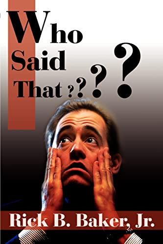 Stock image for Who Said That ???? for sale by Chiron Media