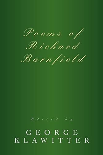 Beispielbild fr Poems of Richard Barnfield zum Verkauf von ThriftBooks-Dallas