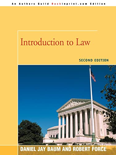 Imagen de archivo de INTRODUCTION to LAW: SECOND EDITION a la venta por Lucky's Textbooks