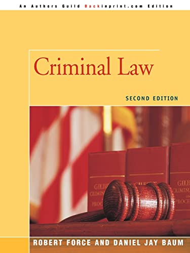 9780595483969: CRIMINAL LAW: SECOND EDITION
