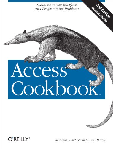 Imagen de archivo de Access Cookbook : Solutions to Common User Interface and Programming Problems a la venta por Better World Books