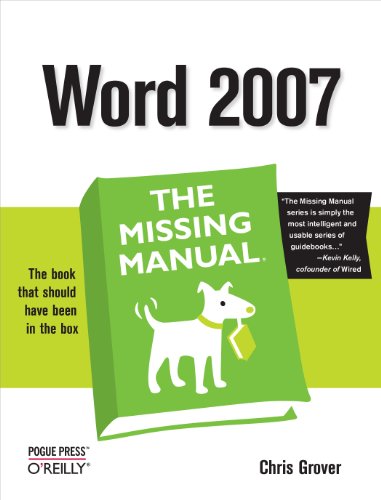 Beispielbild fr Word 2007: The Missing Manual (Missing Manuals) zum Verkauf von Reuseabook