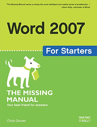 Stock image for Word 2007 for Starters: The Missing Manual: The Missing Manual for sale by ThriftBooks-Atlanta