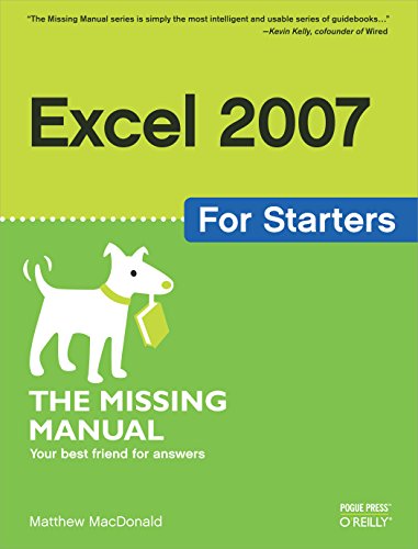 Beispielbild fr Excel 2007 for Starters: the Missing Manual : The Missing Manual zum Verkauf von Better World Books