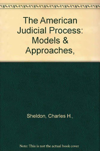 9780598191571: The American Judicial Process: Models & Approaches,