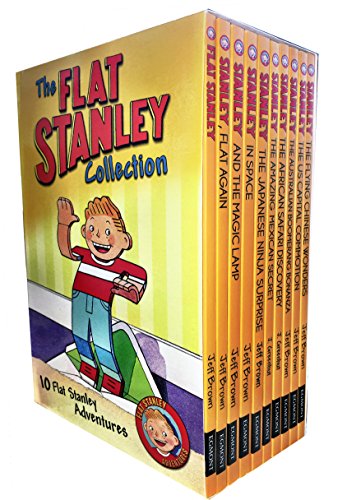 Stock image for The Flat Stanley Adventure 10 Books Collection Box Set Pack By Jeff Brown (Flat Stanley, Stanley Flat Again, Stanley in Space, The Japanese Ninja Surprise, The Amazing Mexican Secret, The African Safa for sale by Your Online Bookstore