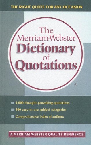 9780606207942: The Merriam-Webster Dictionary of Quotations