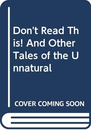 Don't Read This! And Other Tales of the Unnatural (9780606332002) by Mahy, Margaret