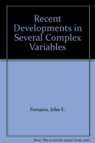 9780608066295: Recent Developments in Several Complex Variables