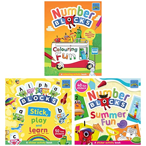 Stock image for Numberblocks Colouring Fun & Sticker Activity Book Collection 3 Books Set (Numberblocks Colouring Fun, Alphablocks Stick, Play and Learn: A Sticker Activity Book & Numberblocks Summer Fun) for sale by GF Books, Inc.