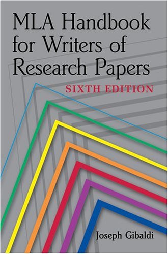 MLA Handbook for Writers of Research Papers - Gibaldi, Joseph