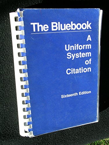 Stock image for The Bluebook: A Uniform System of Citation for sale by Better World Books