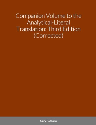 9780615166339: Companion Volume to the Analytical-Literal Translation: Third Edition