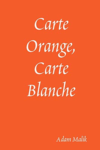 Beispielbild fr Carte Orange, Carte Blanche zum Verkauf von PBShop.store US
