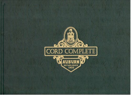 Imagen de archivo de Cord Complete a la venta por Armchair Motorist