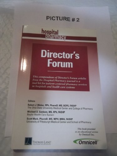 9780615414645: Title: Hospital Pharmacy Directors Forum