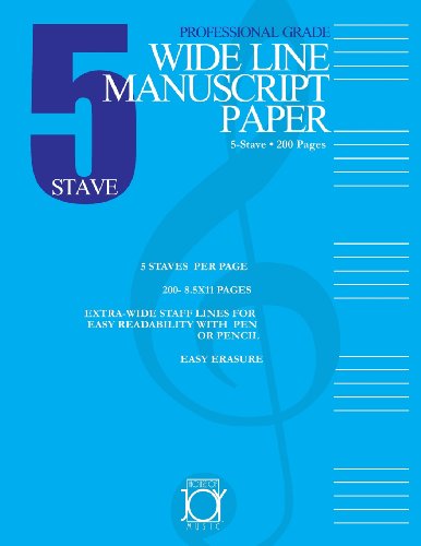 Beispielbild fr Five Stave Wide Line Manuscript Paper zum Verkauf von Books Unplugged