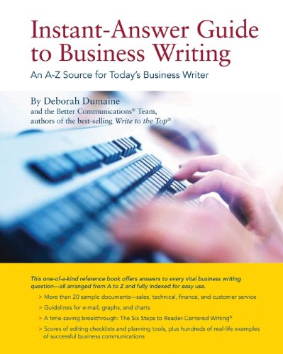 Imagen de archivo de Instant-Answer Guide to Business Writing a la venta por More Than Words