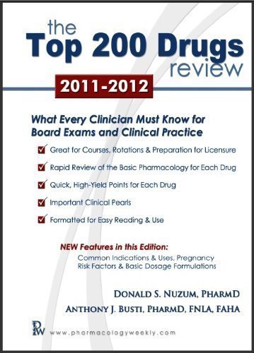 9780615514260: The Top 200 Drugs Review: 2011-2012 Edition - What Every Clinician Must Know for Board Exams and Cli