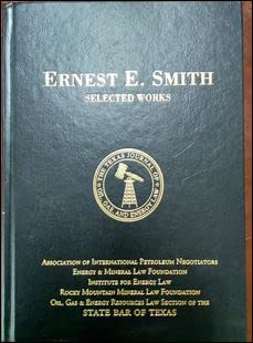 Imagen de archivo de Ernest E Smith Selected Works a la venta por Hawking Books