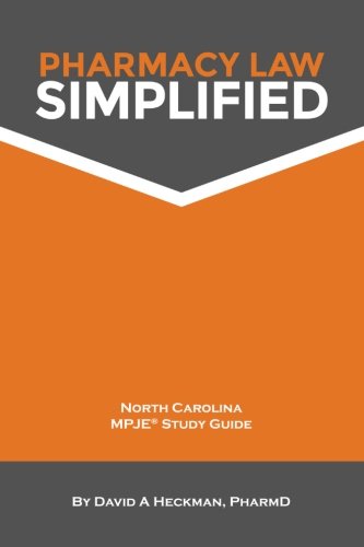 Beispielbild fr Pharmacy Law Simplified North Carolina MPJE Study Guide 2014 zum Verkauf von SecondSale