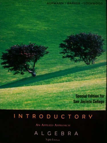 9780618011414: Introductory Algebra: An Applied Approach
