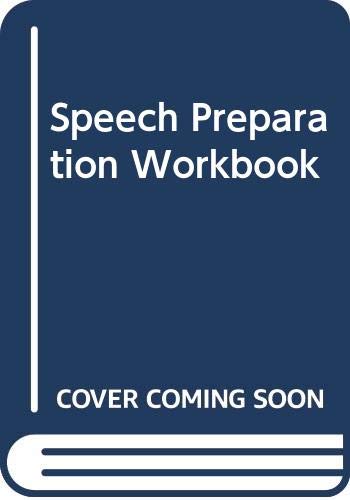 Stock image for Speech Preparation for sale by Better World Books