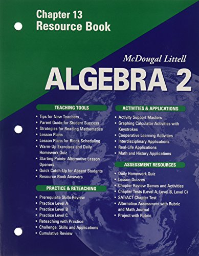 Stock image for McDougal Littell Algebra 2: Resource Book: Chapter 8 for sale by ThriftBooks-Atlanta