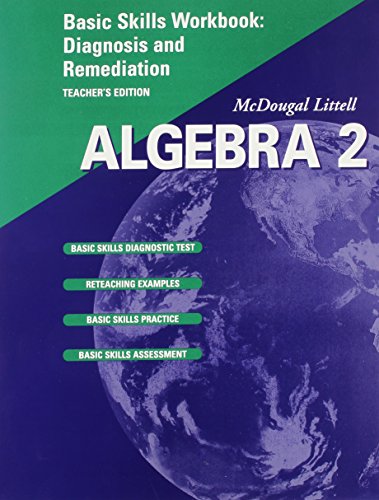 9780618020232: Algebra 2: Basic Skills Workbook Diagnosis and Remediation, Teacher's Edition