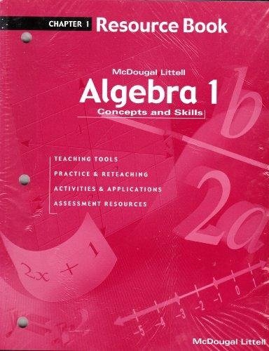 Imagen de archivo de McDougal Littell Algebra 1: Resource Book: Chapter 1 a la venta por SecondSale