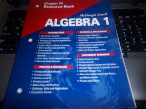 Stock image for McDougal Littell Algebra 1: Resource Book Chapter 10 for sale by Nationwide_Text