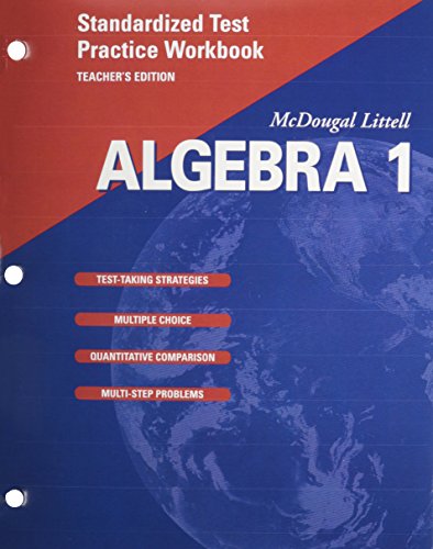 Imagen de archivo de McDougal Littell Algebra 1: Standardized Test Practice Workbook, Teacher's Edition a la venta por ThriftBooks-Dallas