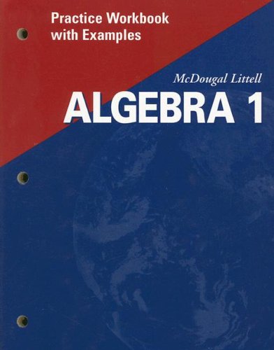 9780618020638: McDougal Littell Algebra 1: Practice Workbook with Examples Se: Mcdougal Littell High School Math