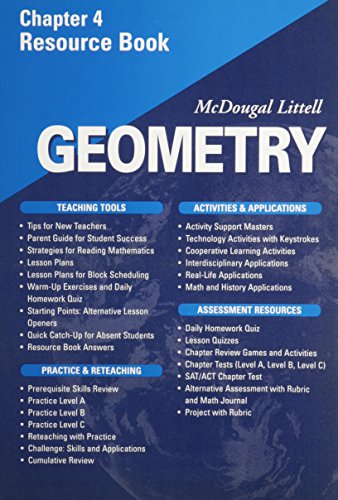 Stock image for McDougal Littell - Geometry - Chapter 4 Resource Book for sale by BooksRun