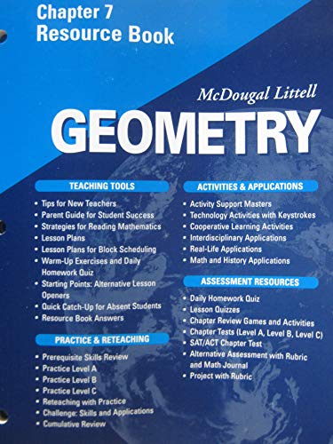 Stock image for McDougal Littell - Geometry - Chapter 7 Resource Book for sale by ThriftBooks-Atlanta