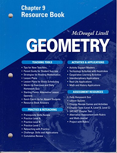 9780618020720: McDougal Littell - Geometry - Chapter 9 Resource Book [Taschenbuch] by