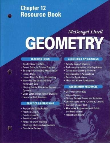 Stock image for McDougal Littell - Geometry - Chapter 12 Resource Book for sale by SecondSale