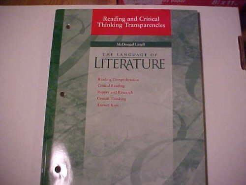 9780618025527: Reading and Critical Thinking Transparencies: The Language of Literature (Grade Eight)