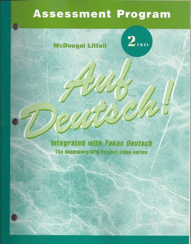 Imagen de archivo de Auf Deutsch! Assessment Program 2 Zwei a la venta por Allied Book Company Inc.
