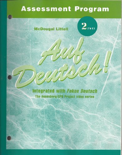 Auf Deutsch! Assessment Program 2 Zwei (9780618029969) by Lida Daves-Schneider; Karl Schneider