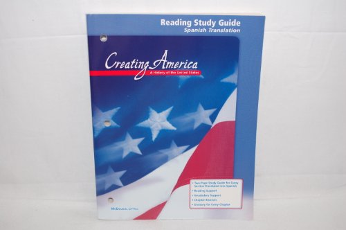 Beispielbild fr Creating America, Grades 6-8 A History of the United States Reading Study Guide: Mcdougal Littell Creating America (Spanish Edition) zum Verkauf von ZBK Books