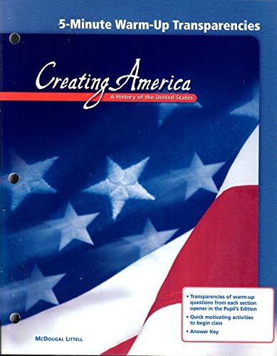 Imagen de archivo de McDougal Littell Creating America: 5-Minute Warm-Up Transparencies Grades 6-8 a la venta por HPB Inc.