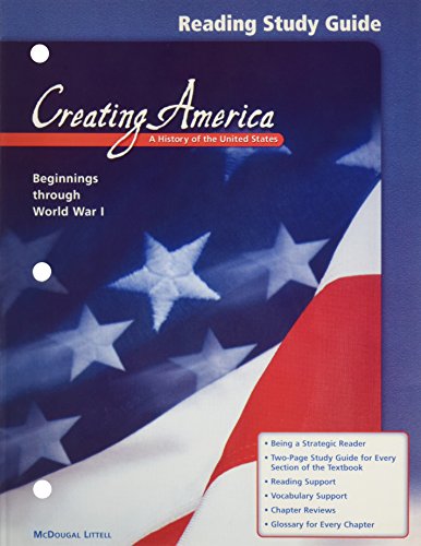 Stock image for Creating America: A History of the United States--Beginnings Through World War I (Study Guide) for sale by SecondSale