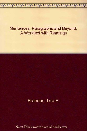 Stock image for Sentences, Paragraphs, and Beyond: A Worktext With Readings for sale by SecondSale