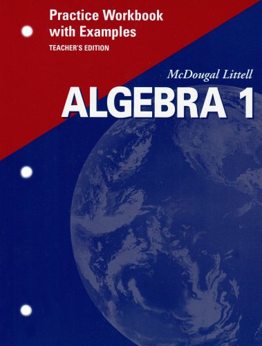 Imagen de archivo de McDougal Littell Algebra 1: Practice Workbook with Examples TE a la venta por Nationwide_Text