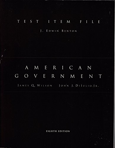 Imagen de archivo de American Government Tb 8ed ; 9780618043965 ; 0618043969 a la venta por APlus Textbooks