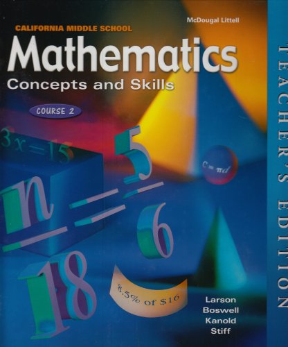 Beispielbild fr Mathematics: Concepts And Skills ; 9780618050505 ; 0618050507 zum Verkauf von APlus Textbooks