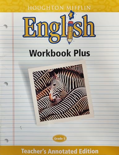 Stock image for Houghton Mifflin English: Workbook Plus Teacher's Annotated Edition Grade 5 for sale by Once Upon A Time Books